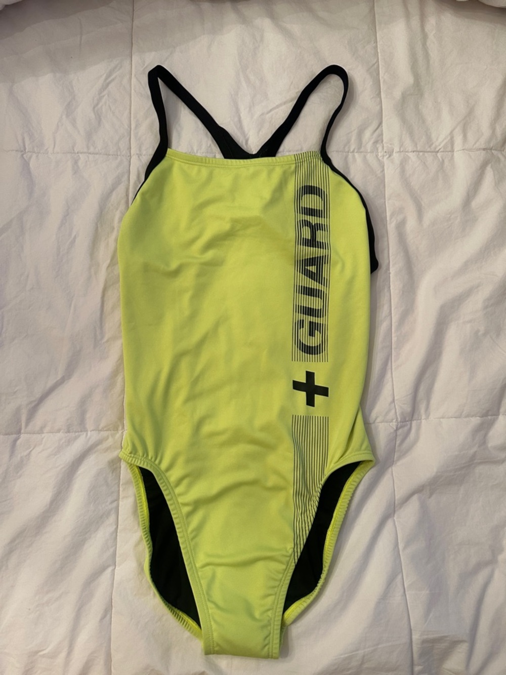New Nike Women’s Neon Yellow Lifeguard One-Piece Swimsuit - Sz 8 / 34
